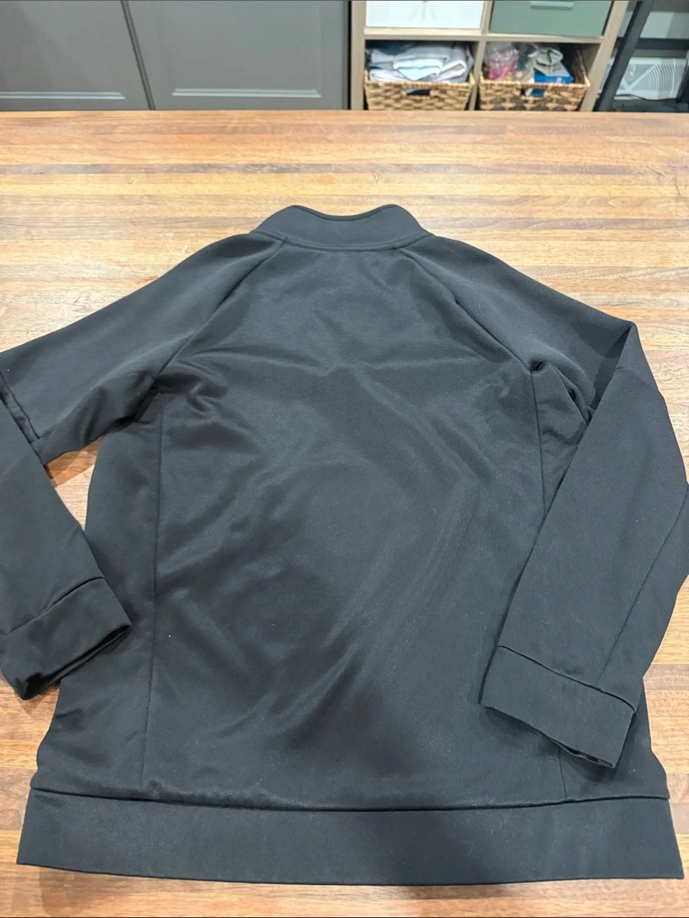 Black quarter-Zip Pullover Sweatshirt